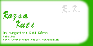 rozsa kuti business card