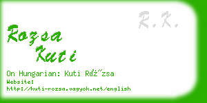 rozsa kuti business card